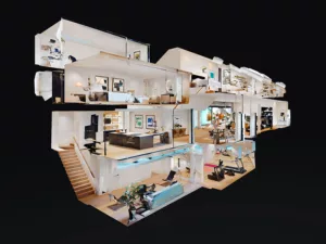 Screenshot of a virtual tour of a home
