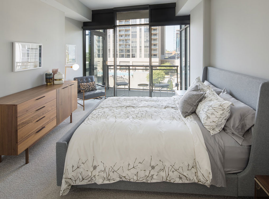 Floor to Ceiling Windows, Kember Wood Finish Floors