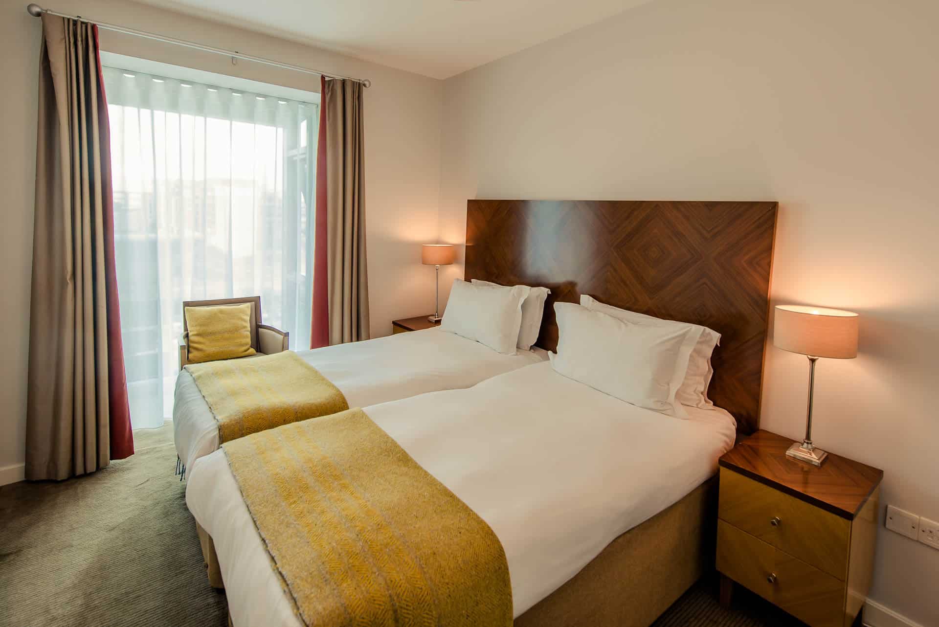 img PREMIER SUITES Dublin Sandyford twin beds and view AvenueWest Global