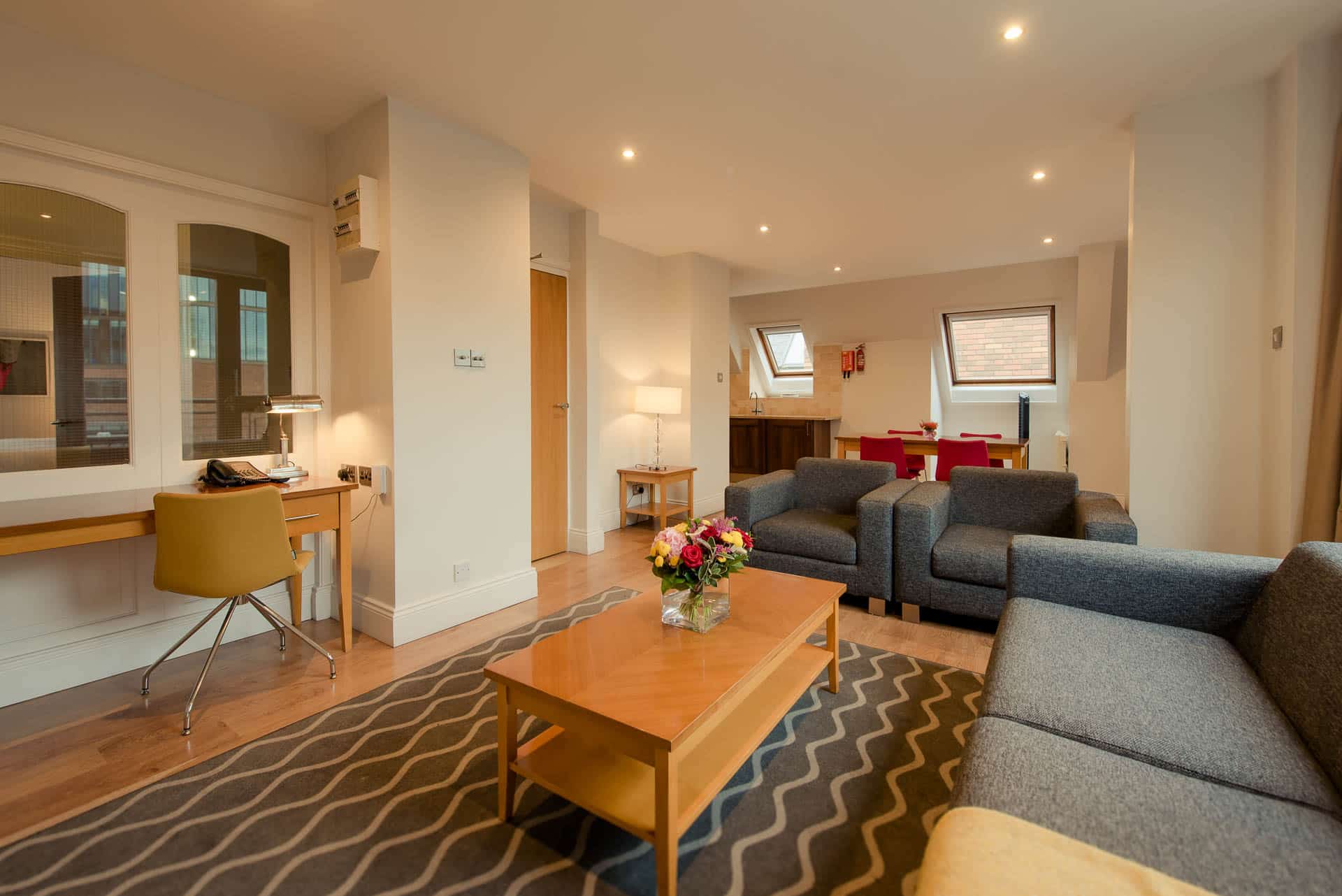 img PREMIER SUITES PLUS Dublin Leeson Street spacious living room in penthouse AvenueWest Global