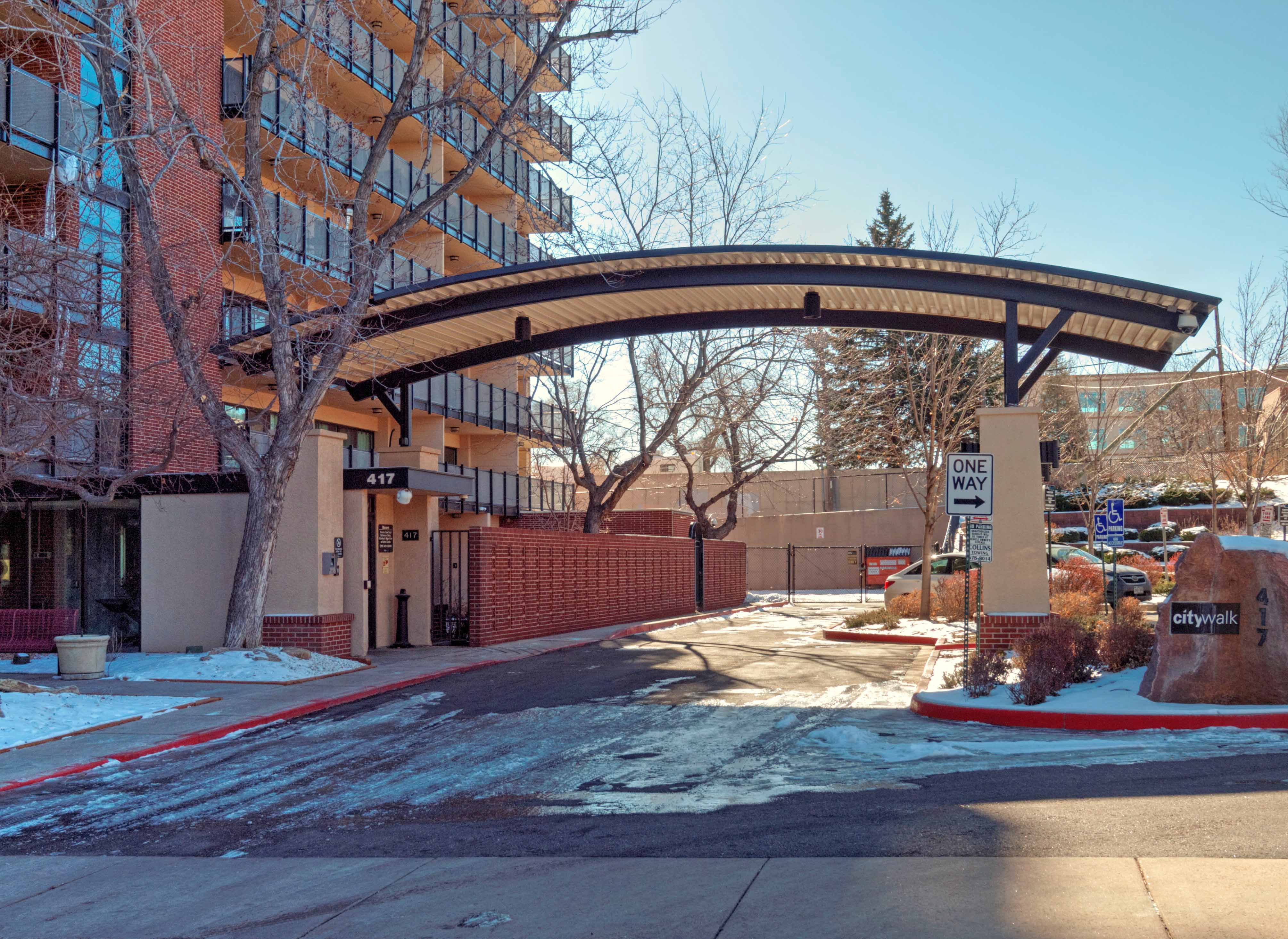 Entrance overhang